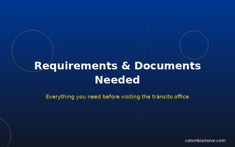 Requirements and documents needed for a Colombian driver's license as a foreigner