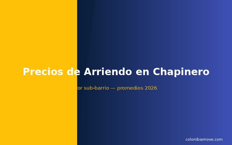 Precios de arriendo en Chapinero por sub-barrio 2026