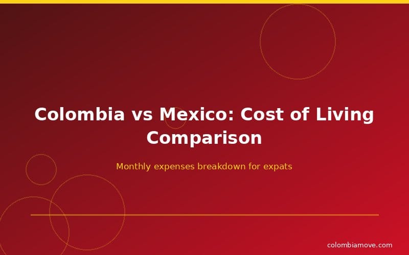 Colombia vs Mexico cost of living comparison for expats