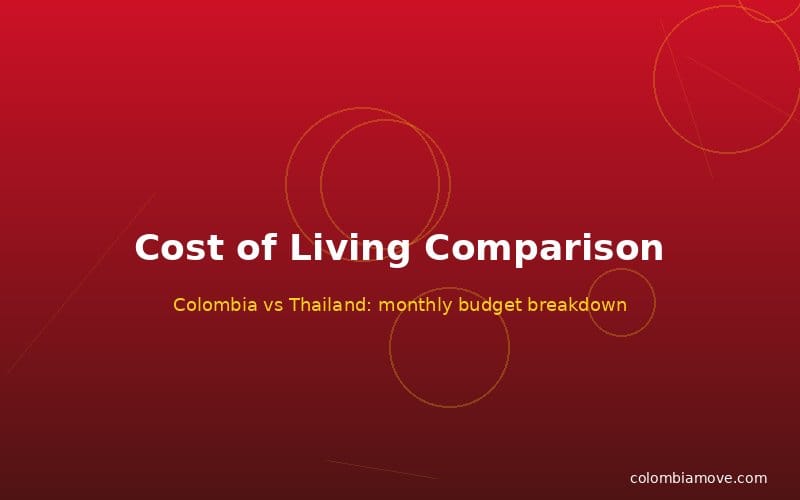 Colombia vs Thailand cost of living comparison for digital nomads