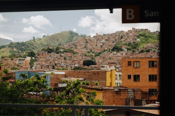 Vista desde un apartamento en Colombia