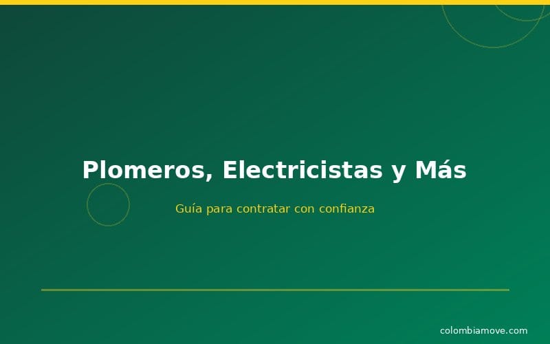 Servicios profesionales en Colombia - plomeros, electricistas, abogados