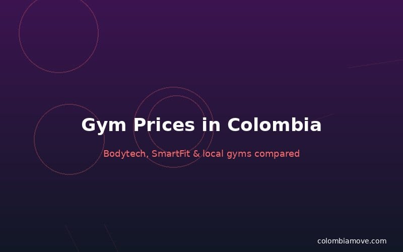 Gym prices in Colombia comparison chart for Bodytech, SmartFit and local gyms