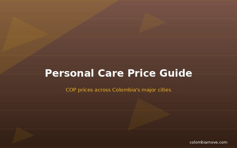 Personal care price guide for Colombia — COP and USD