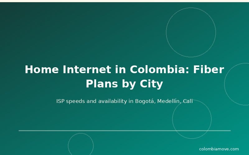Home internet fiber plans comparison in Bogotá Medellín Cali Colombia with ISP speeds