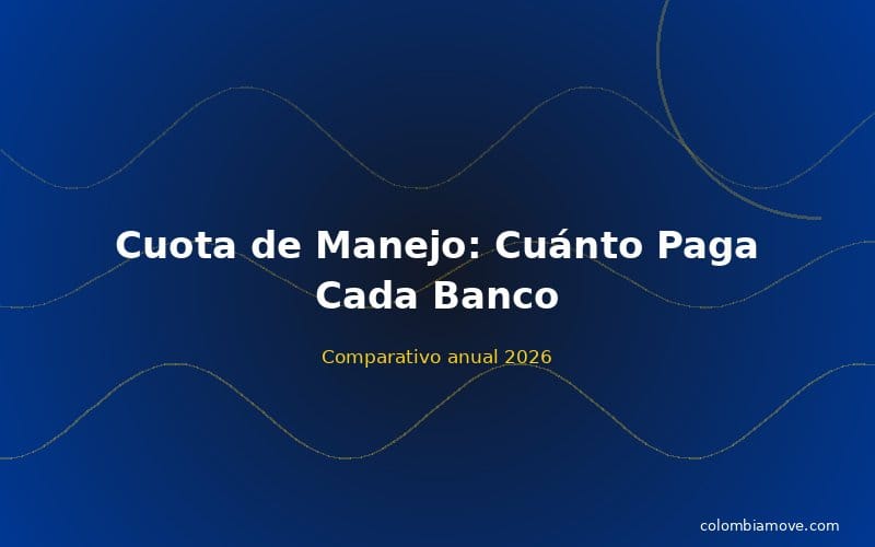 Cuota de manejo comparativa bancos Colombia 2026