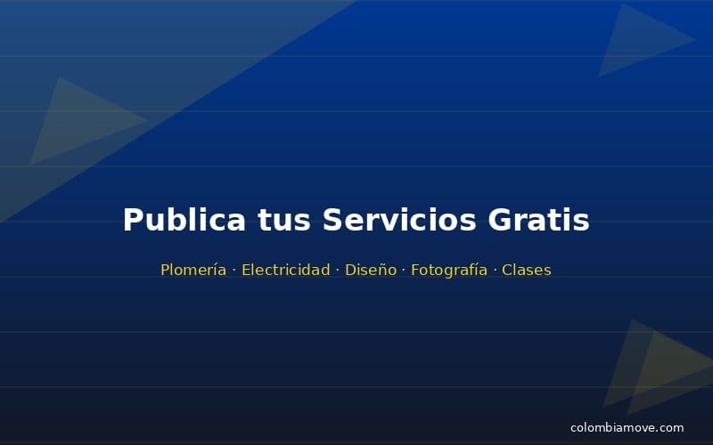 Categorías de servicios disponibles en Colombia Move