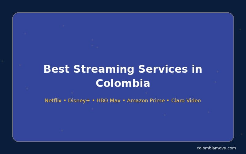 Streaming services available in Colombia comparison graphic