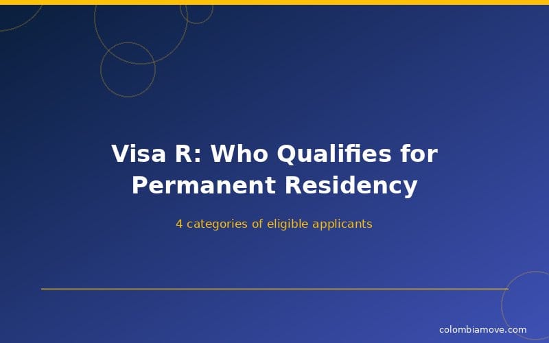 Visa R permanent residency qualification categories