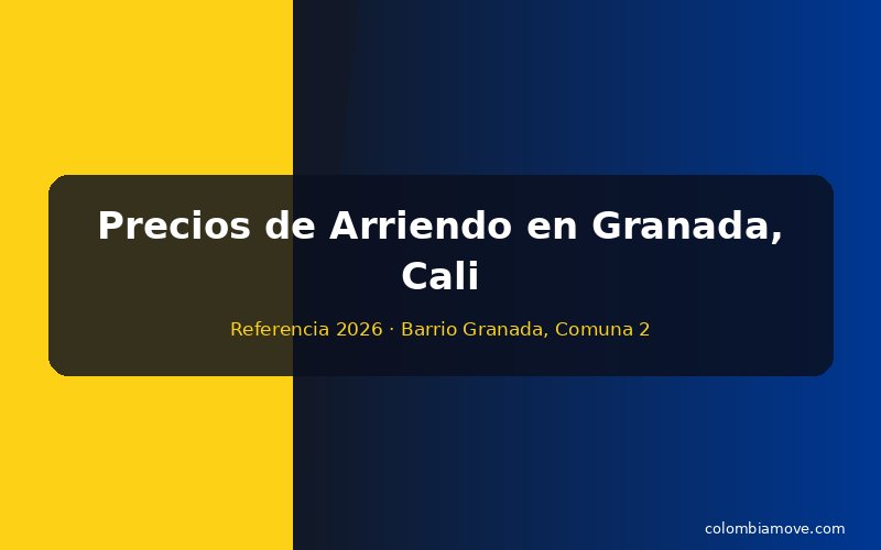 Tabla de precios de arriendo en barrio Granada, Cali 2026