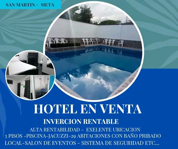 Oportunidad de inversión Vendo hotel en san martín meta