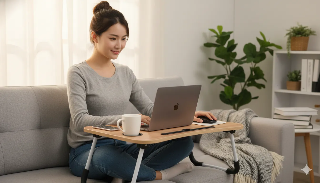 Mesa Portátil para Estudio o Cena en Cama - 5
